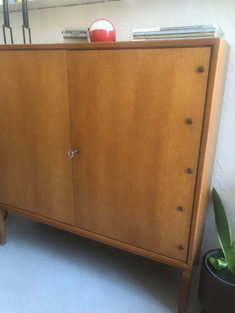 Vintage Brutalist Scandinavisch kast ‘60, Huis en Inrichting, Kasten | Dressoirs, Ophalen, Gebruikt, Eikenhout, Met lade(s)