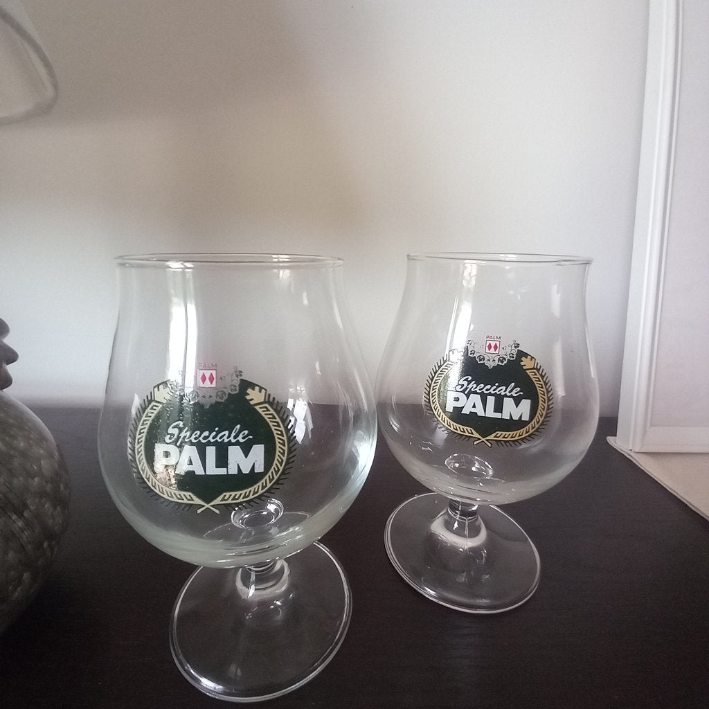 Palm : Bierglas Speciale Palm (groen logo)  8stuks = 5€, Verzamelen, Ophalen, Palm