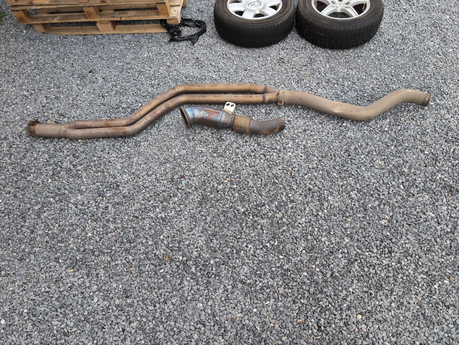 bmw 140i/ 240i milltek midpipe+ remus downpipe, Autos : Pièces & Accessoires, Enlèvement, BMW