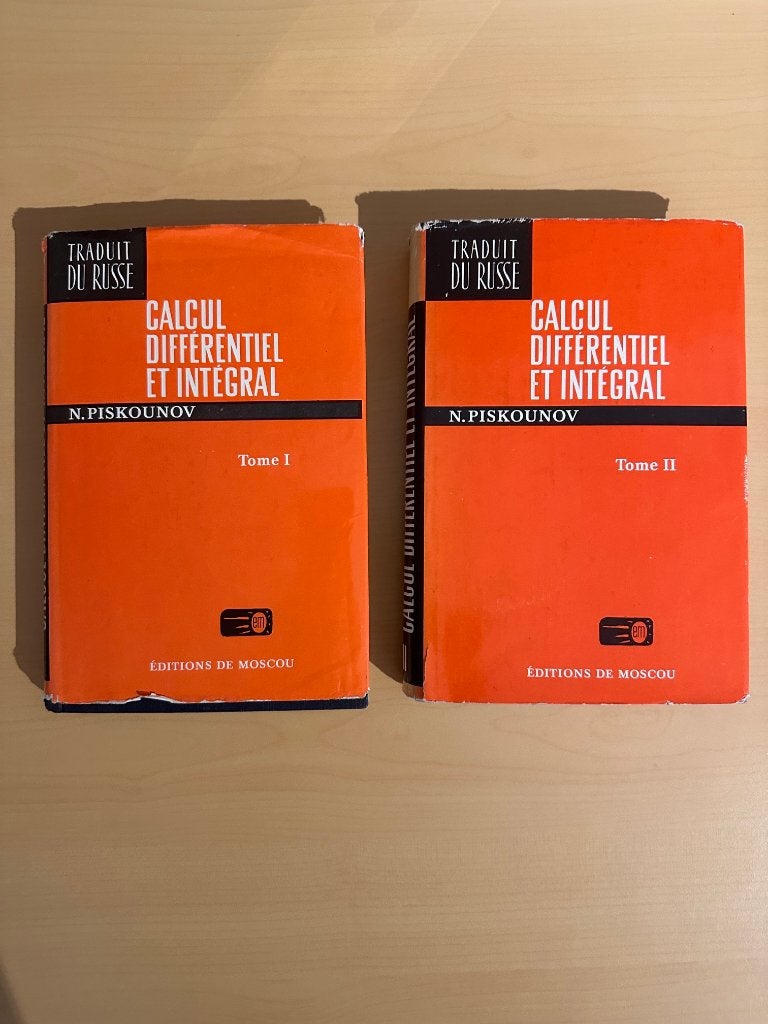 Calcul différentiel et intégral Piskounov, Enlèvement ou Envoi, Comme neuf, Secondaire, Mathématiques B