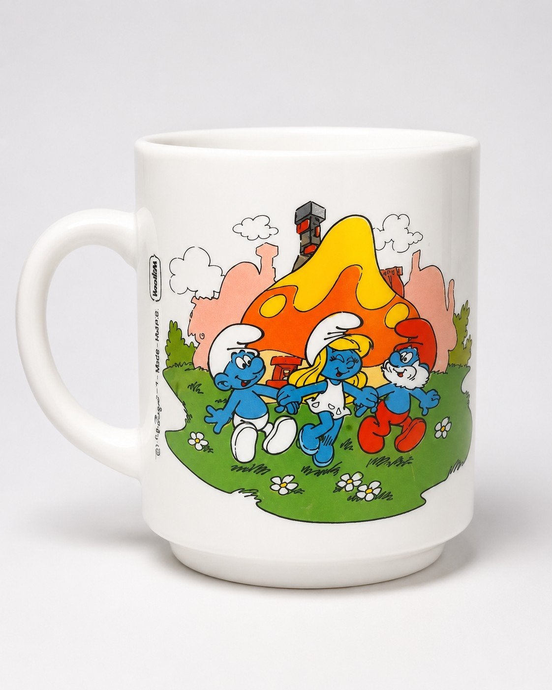 Vintage Arcopal Smurfen mok – Peyo 1985, Ophalen of Verzenden