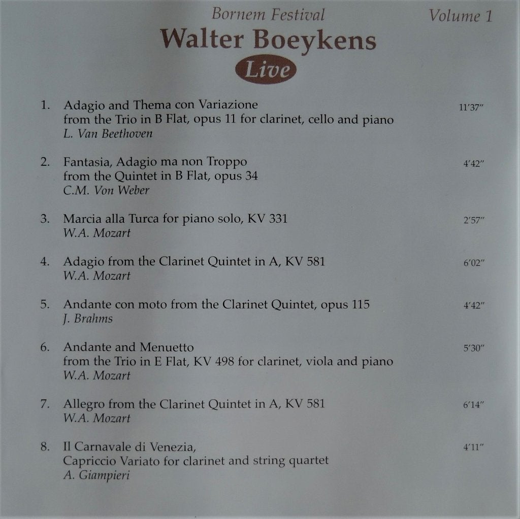2 CD's - Walter Boeykens / Bornem Festival 1 & 2 - DDD, Ophalen of Verzenden, Zo goed als nieuw, Kamermuziek