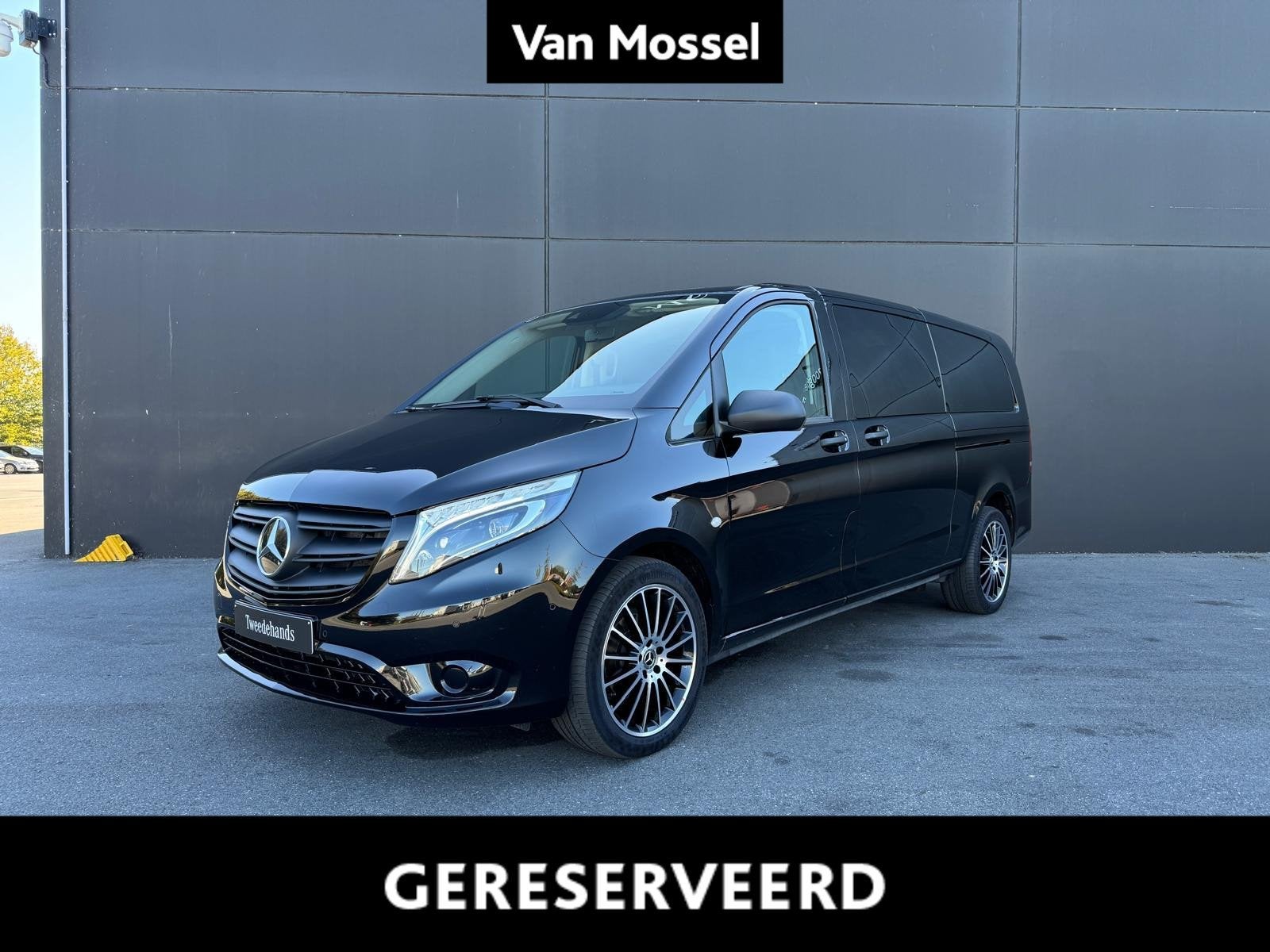 Mercedes-Benz Vito Tourer 116 CDI L3 + DUBBEL CABINE + 5-ZIT, Auto's, Automaat, Dealer onderhouden, Gebruikt, Zwart