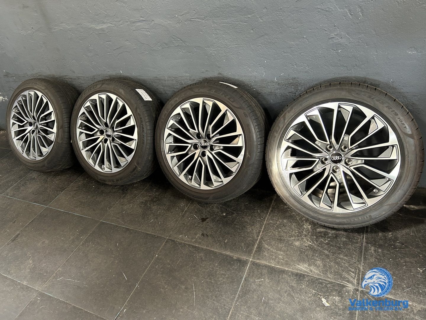 6-7mm! Originele Audi A6 S6 C8 4K S-Line 19 inch velgen 5x11, Pneus et Jantes, 245 mm, Véhicule de tourisme, Pneus été