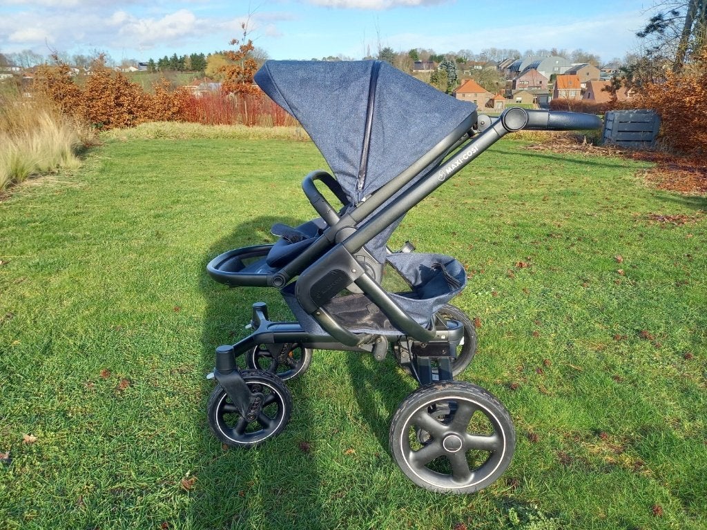 Kinderkoets Maxi Cosi jeansblauw, Ophalen, Zo goed als nieuw, Combiwagen, Maxi-Cosi