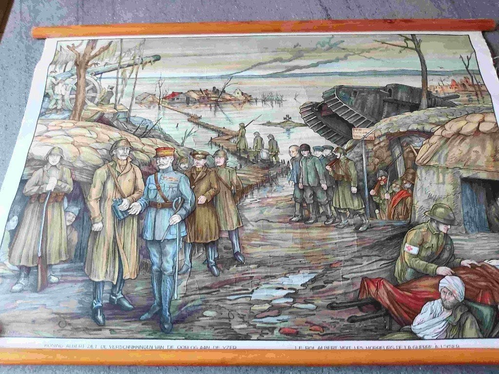 Front 1914 Vlaanderen School Van Offel 1918 Oorlog Ijzer VNV, Enlèvement ou Envoi