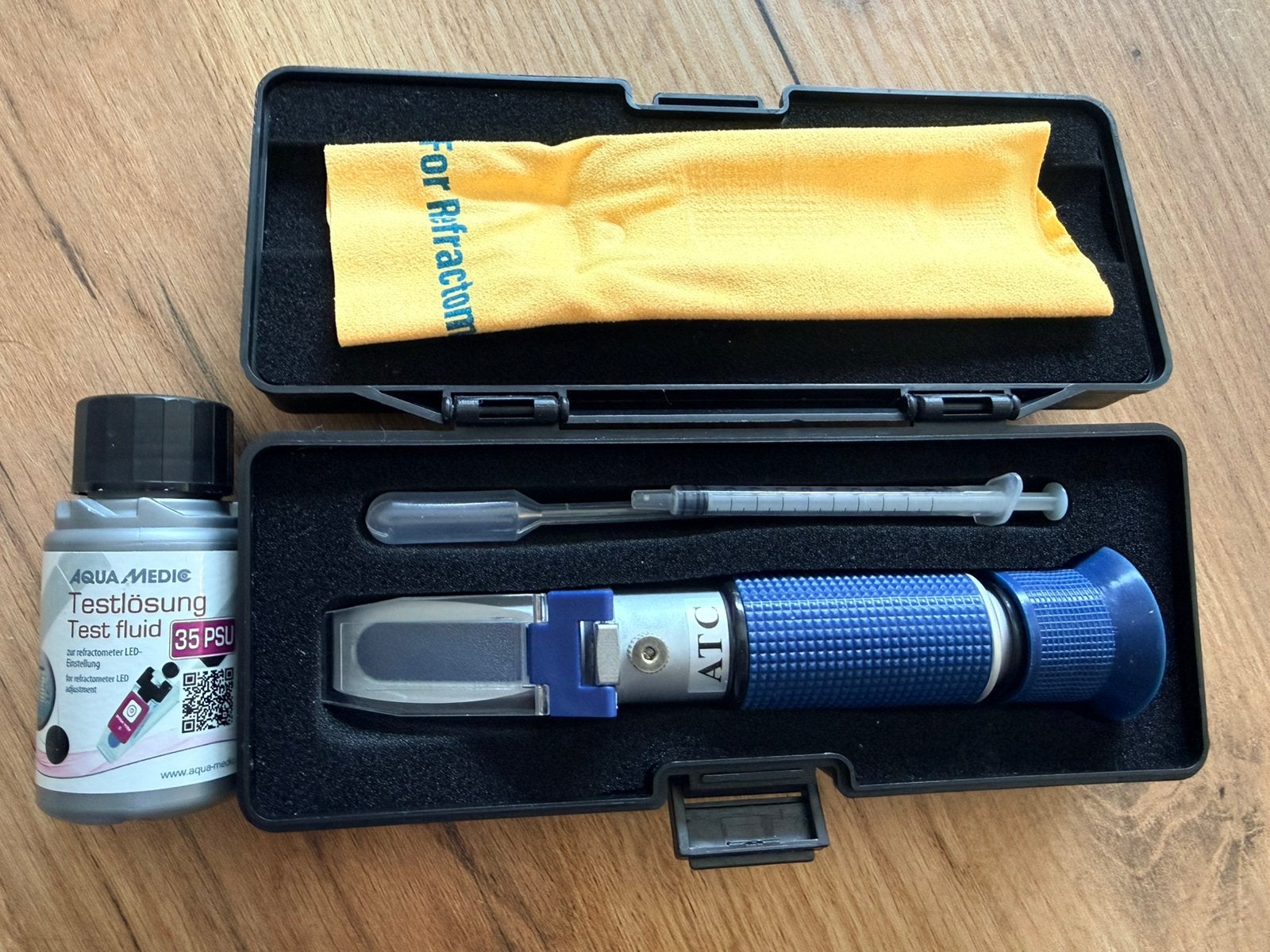 Refractometer voor zee aquarium+testvloeistof, Dieren en Toebehoren, Ophalen, Zo goed als nieuw