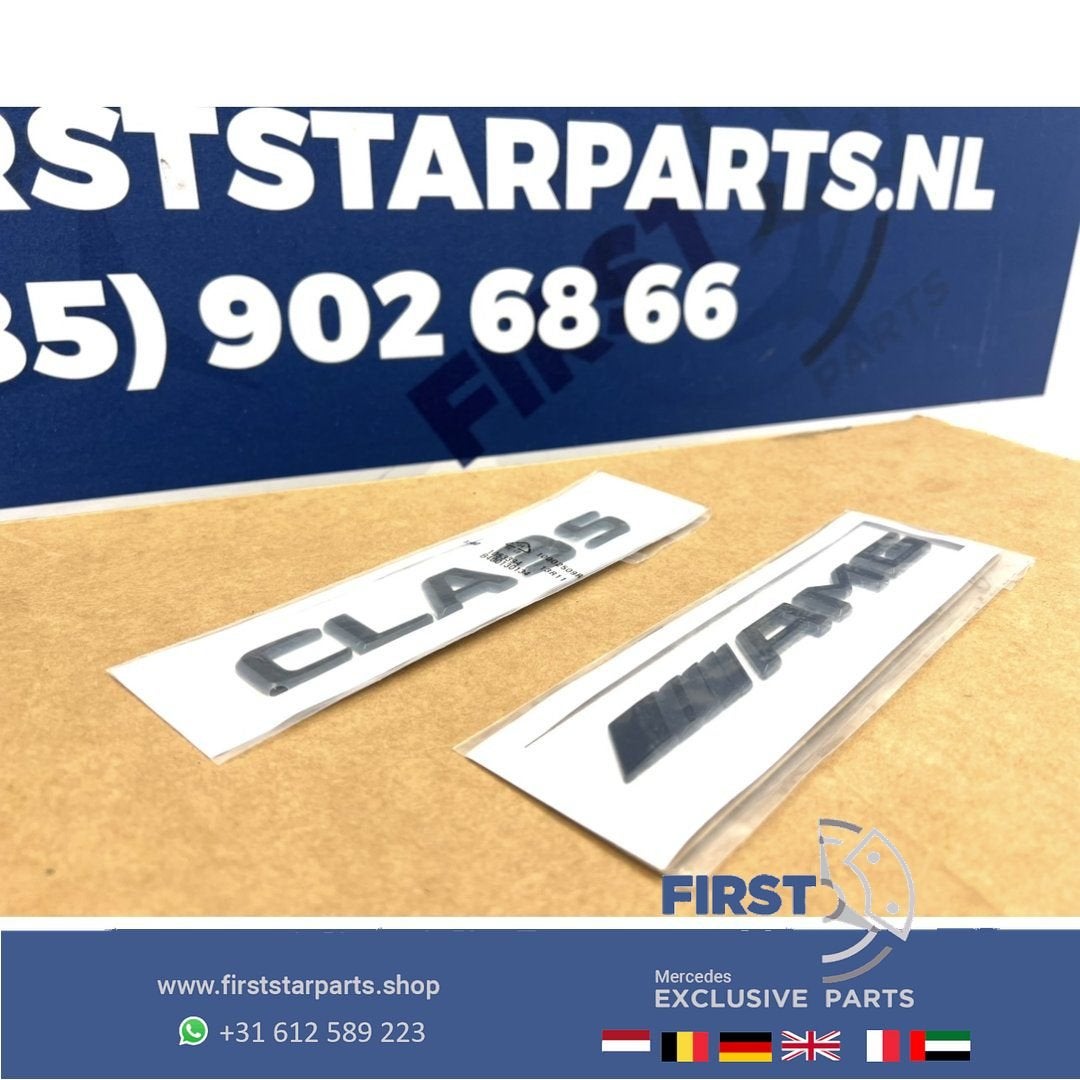 W118 CLA35 AMG LOGO SET ZWART emblemen CLA 35 Klasse 2018-20