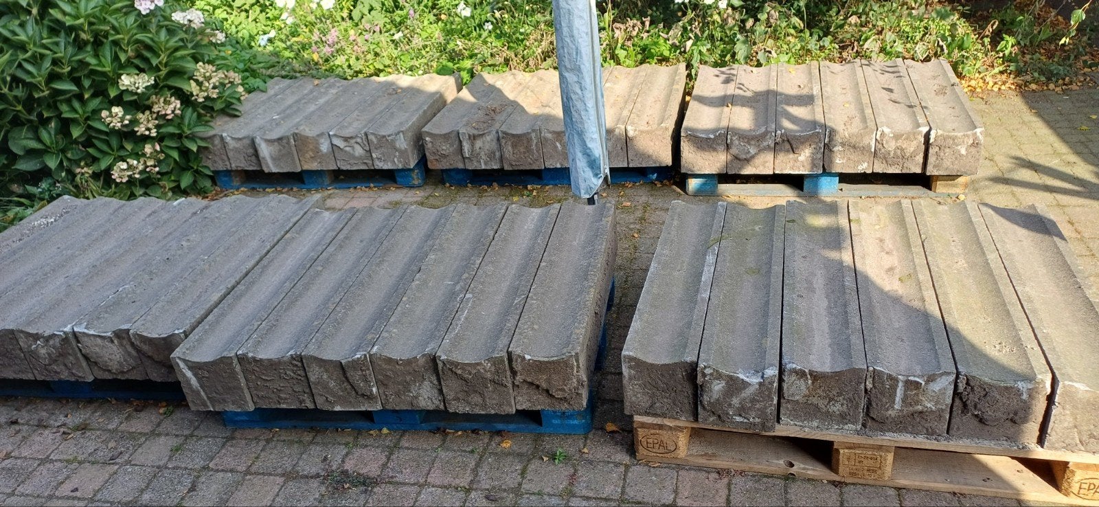 beton gootstukken, Ophalen