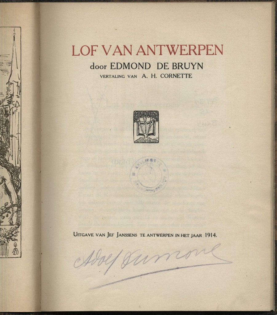 Edmond De Bruyn: Lof van Antwerpen, Boeken, Ophalen of Verzenden, Gelezen
