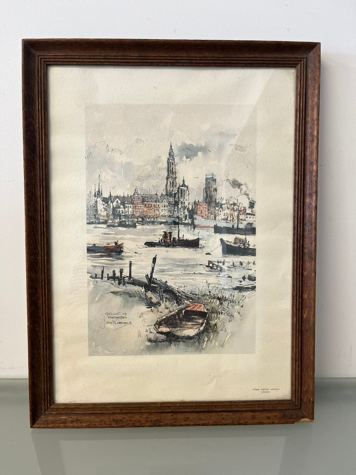 Vue d'Anvers - Jan Korthals, Antiquités & Art, Enlèvement ou Envoi