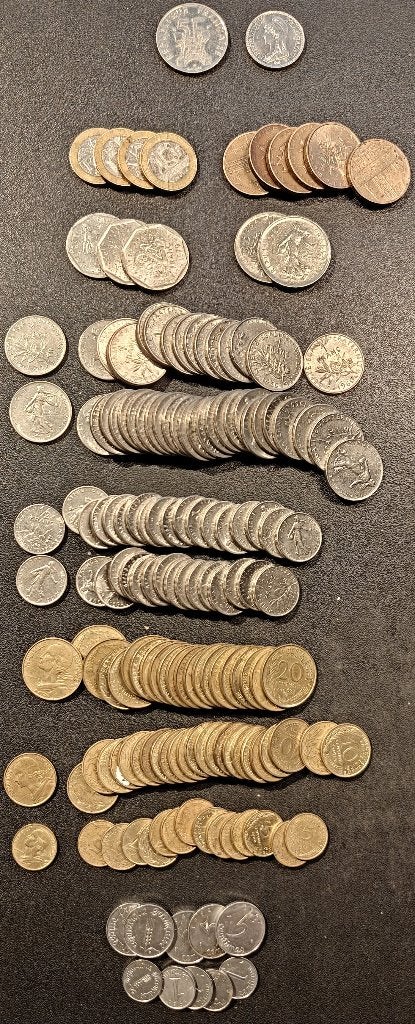 Lot pour pièces 1959-..., Enlèvement, Monnaie