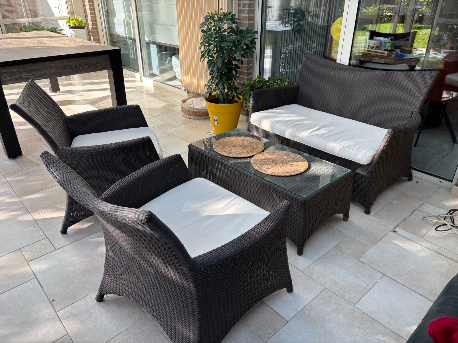 Loungeset, 5 places, Comme neuf, Enlèvement, Autres matériaux