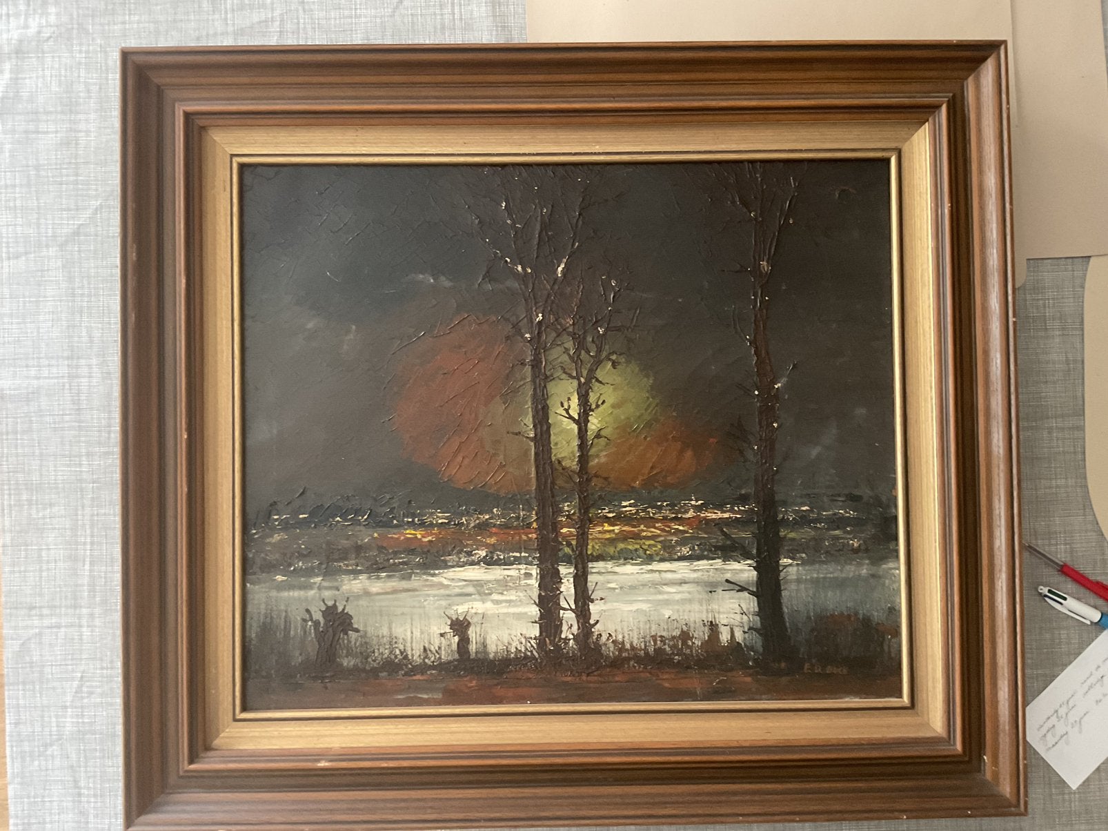 Schilderij F.D. Buck, Antiek en Kunst, Ophalen