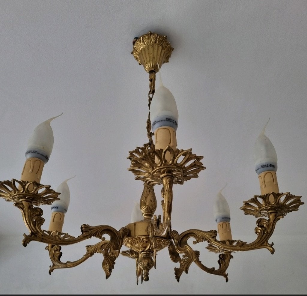 Luminaire Ancien lustre 6 branches, Enlèvement