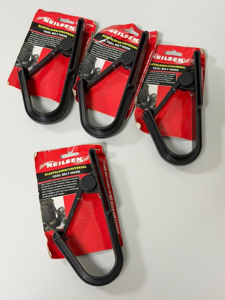 4x Neilsen gereedschapsgordelhaak gereedschap riem haak klem, Ophalen of Verzenden, Nieuw
