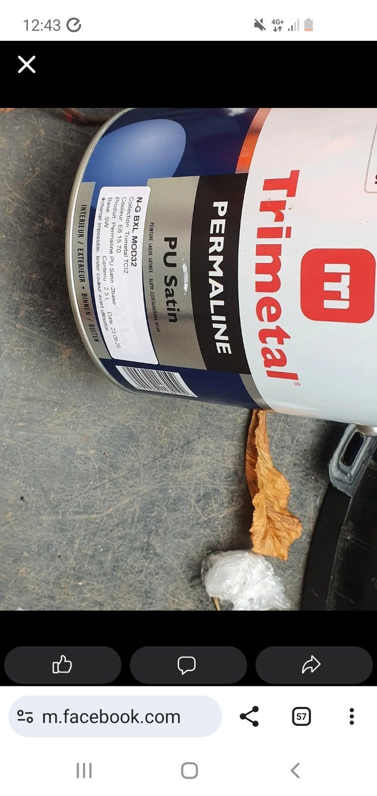 peinture trimetal permaline pu satin extérieur/ intérieur, Bricolage & Construction, Neuf, Moins de 5 litres, Autres couleurs