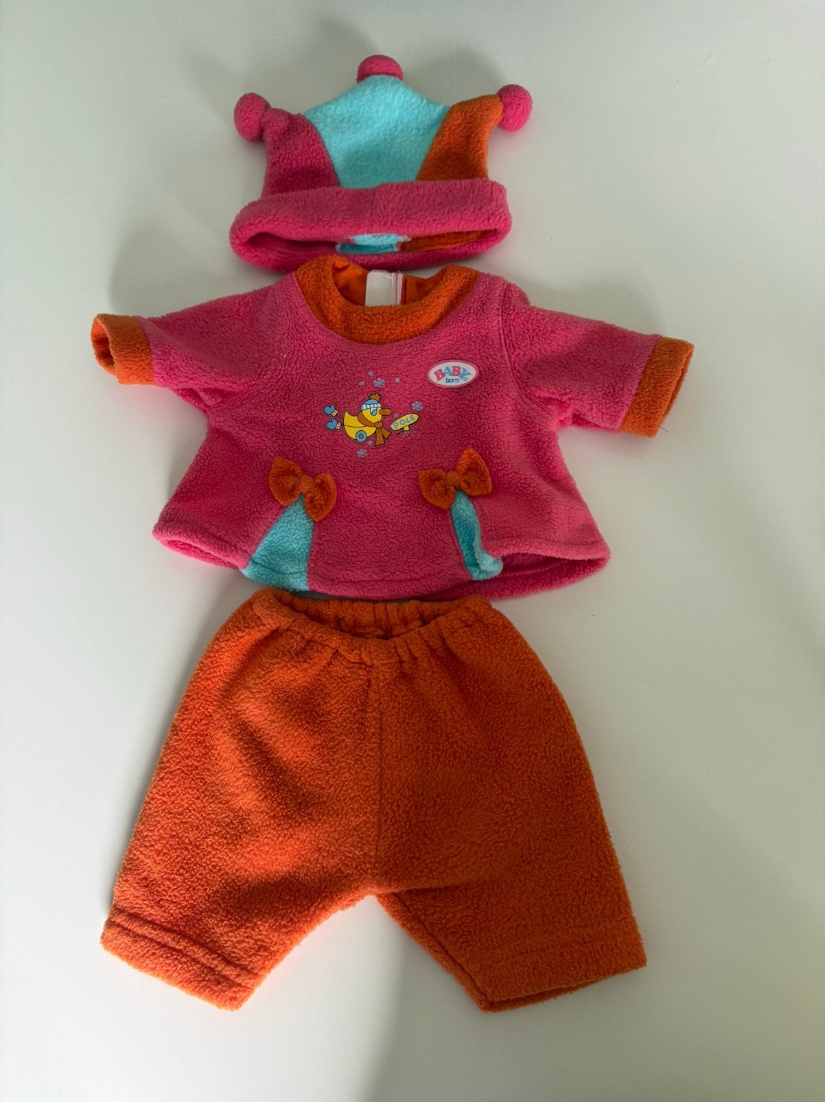 Ensemble d'hiver Vintage BABY Born Bonnet, chandail pantalon, Enlèvement, Comme neuf, Poupée