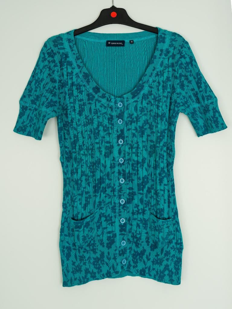 Pull, merk Terre Bleue, korte mouwen, NIEUW, maat 36, Kleding | Dames, Truien en Vesten, Nieuw, Maat 36 (S), Groen, Verzenden