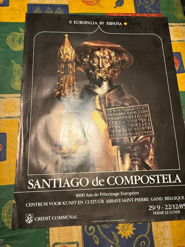 Poster Europalia 85 Espana: Santiago de Compostella, Collections, Rectangulaire vertical, Utilisé, Affiche ou Poster pour porte ou plus grand