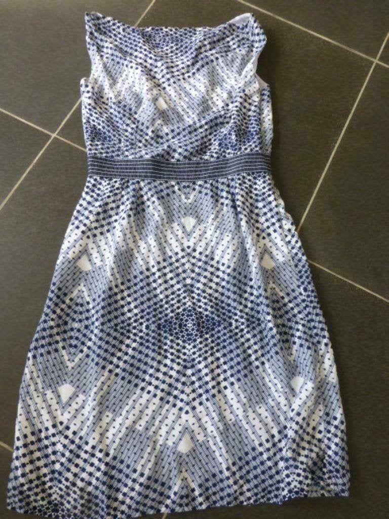 kleed CKS maat 36 of Smal, Kleding | Dames, Blauw, Ophalen of Verzenden, Zo goed als nieuw, Knielengte