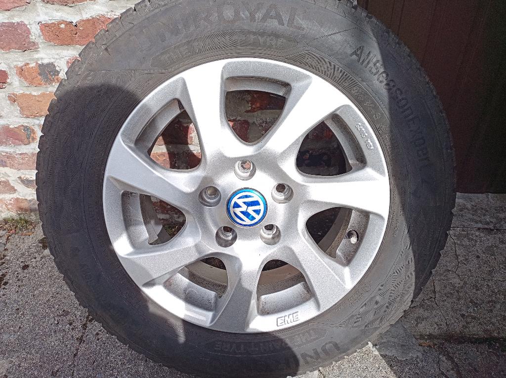 4 Jantes alu + pneus 4 saisons pour Volkswagen Golf 7, Neuf, 15 pouces, Pneus et Jantes, 4 Saisons