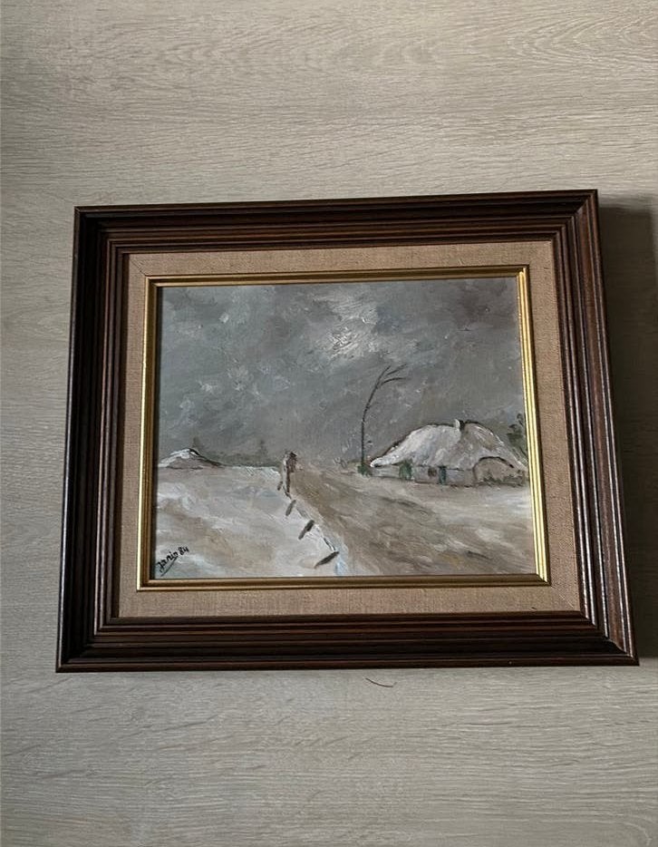 Prachtig olieverf schilderij, Antiek en Kunst, Ophalen, Olieverf, Doek
