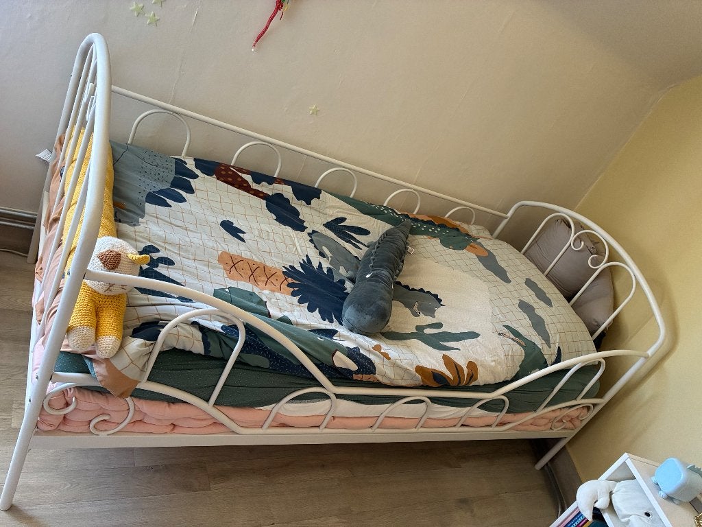 Bed zonder matras, Ophalen, Zo goed als nieuw, 180 cm of meer, 85 tot 100 cm