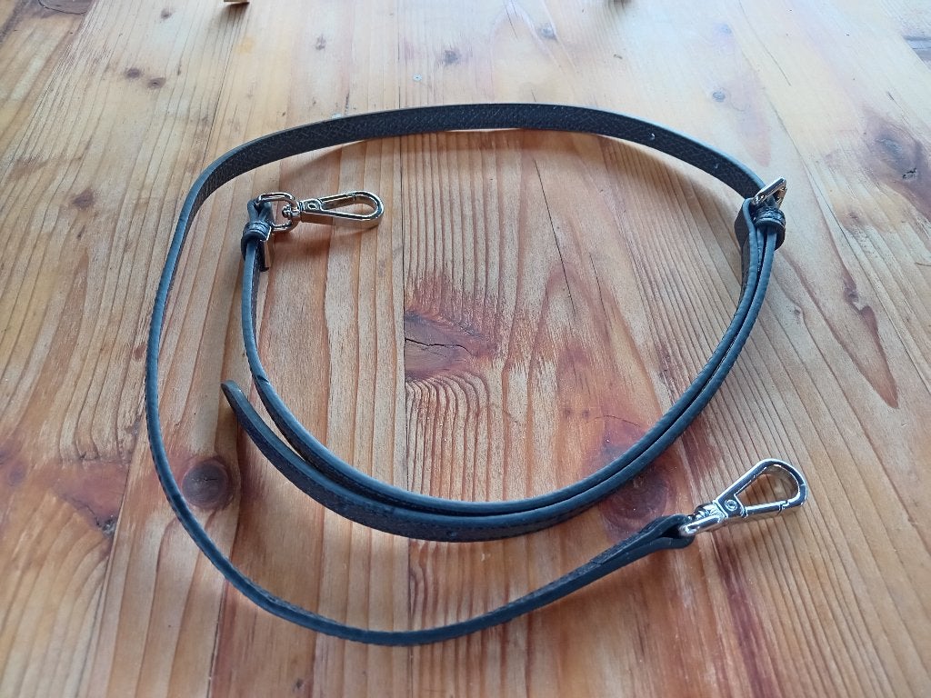 Bandoulière anse sac à main noire cuir mousquetons réglables, Neuf, Autres marques, Cuir, Noir