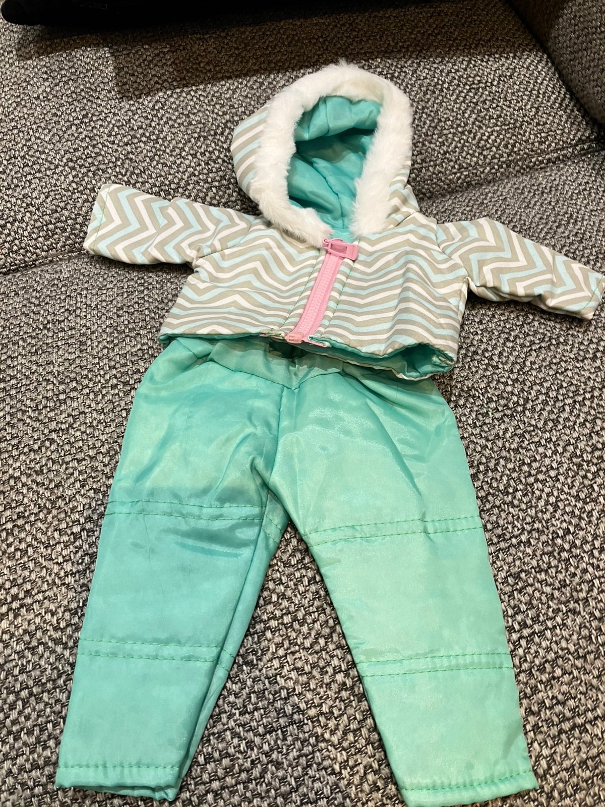 2 delig winterpakje type baby born voor pop 43 cm, Ophalen of Verzenden, Zo goed als nieuw