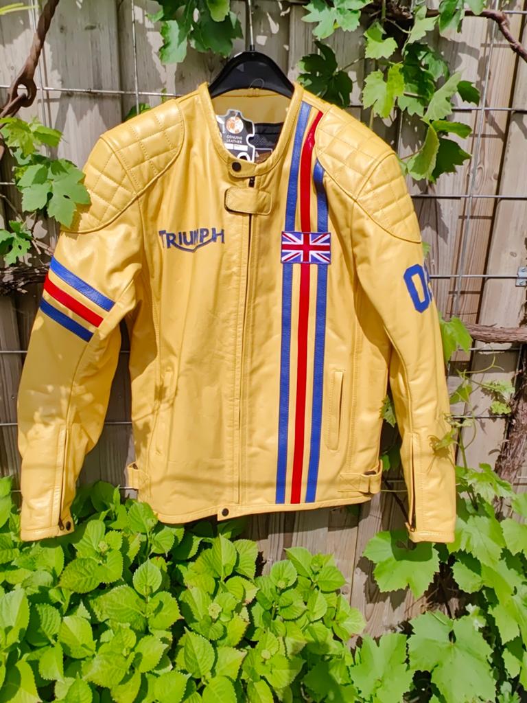 Hagelnieuwe leren Triumph Romero jas mt L, Motoren, Ophalen of Verzenden