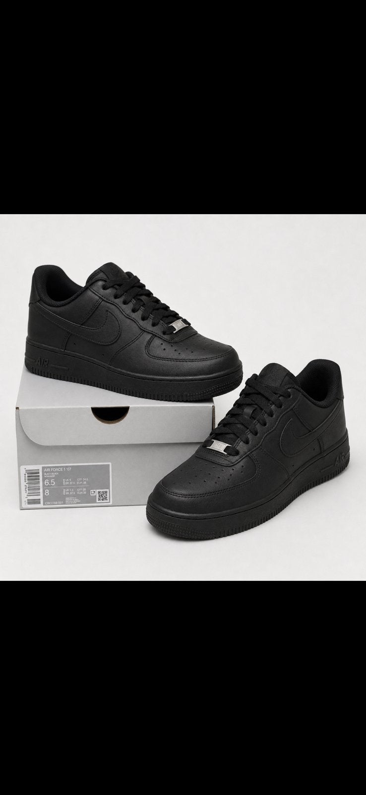 Nike Air Force 1 ’07 noires – Pointure 39 – 65 €, Enlèvement, Comme neuf, Noir