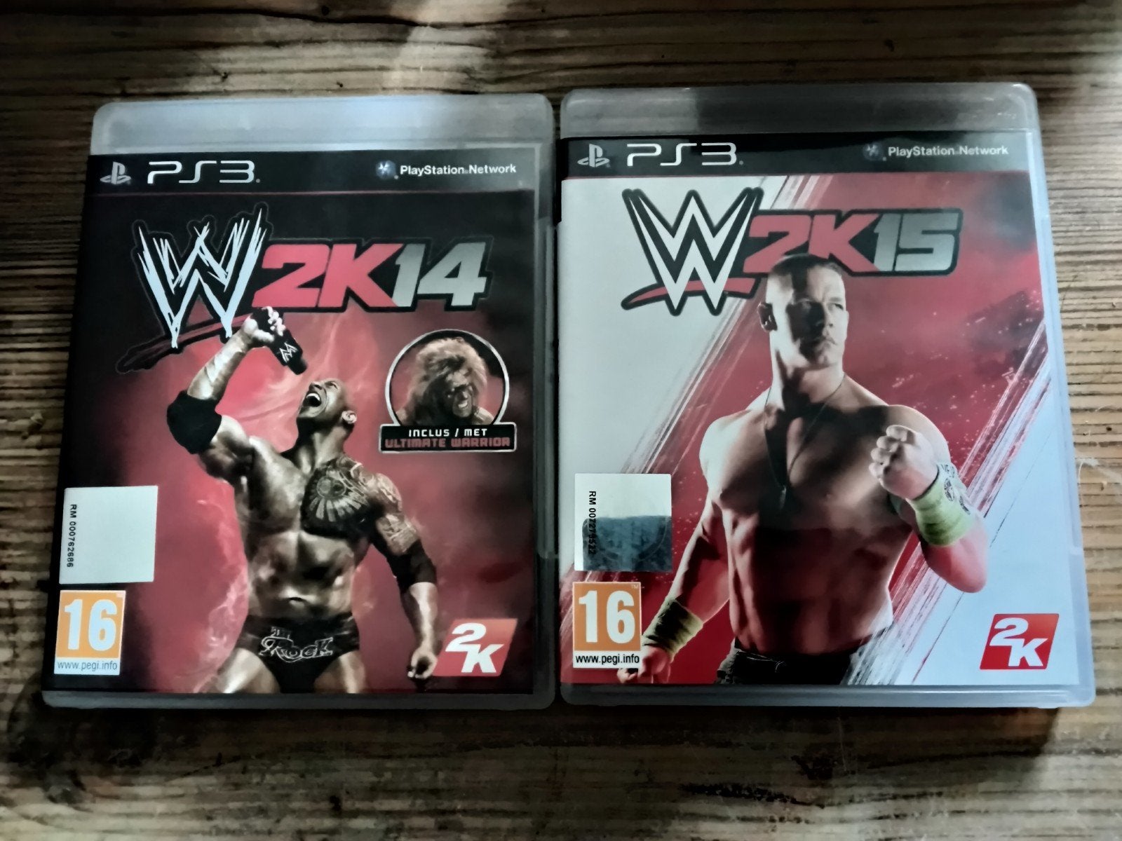 WWE 2K14 et WWE 2K15 pour PlayStation 3, Online, Comme neuf, À partir de 16 ans, 3 joueurs ou plus