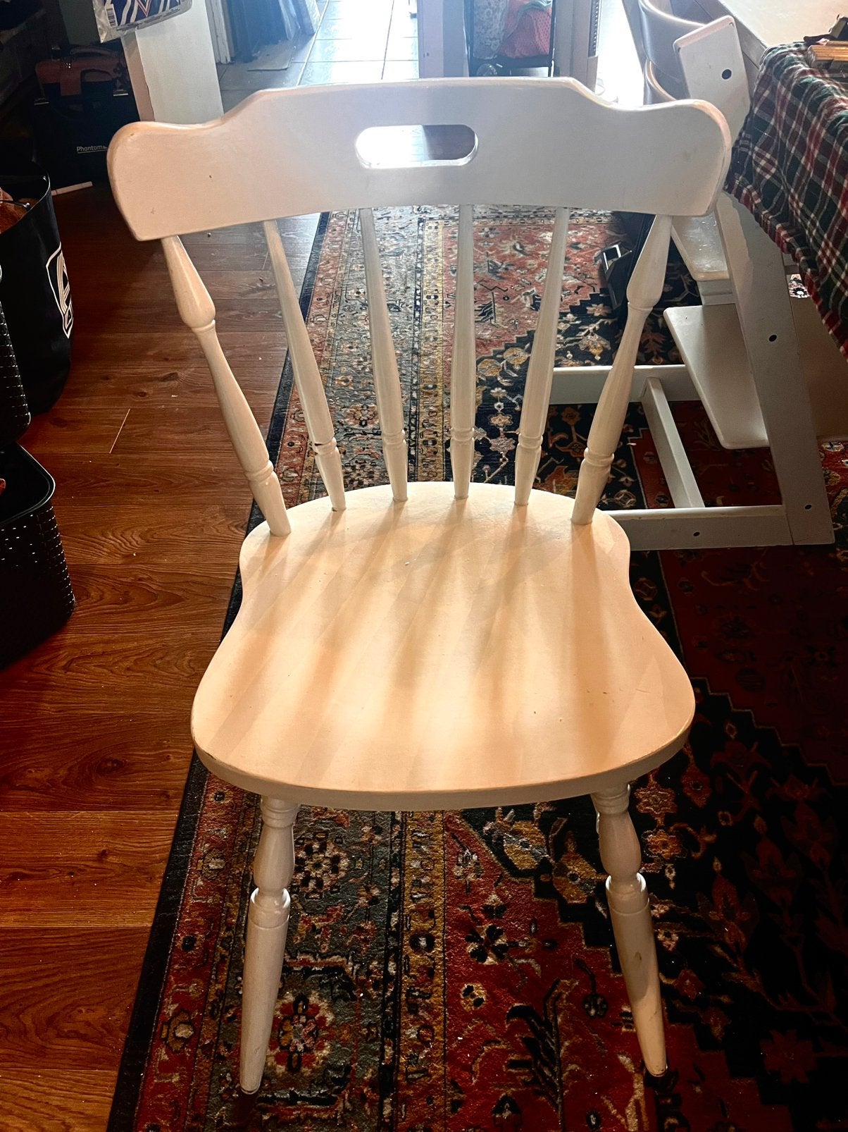 4 leuke spijlenstoelen, Ophalen, Gebruikt