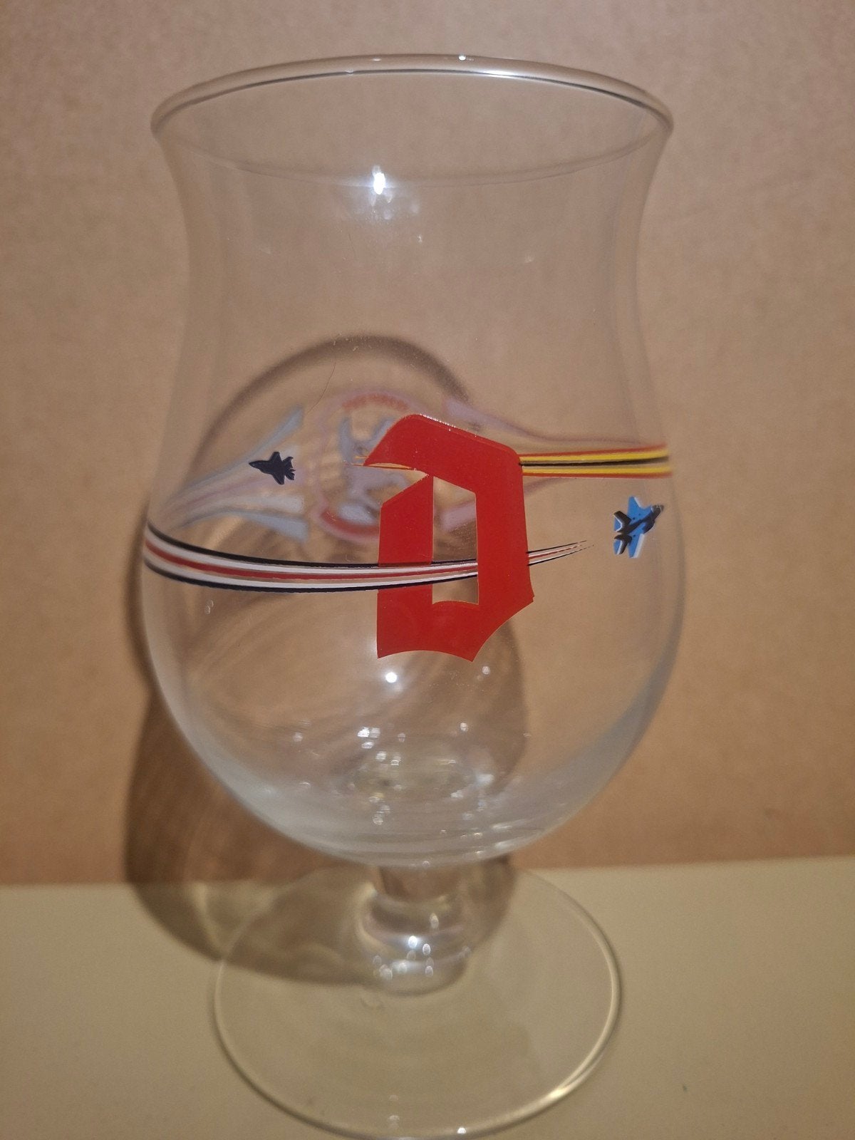 Duvel glas 312th fighter squadron, Ophalen of Verzenden, Duvel