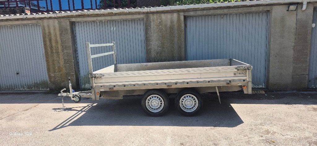 Remorque double essieux 750kg aluminium avec bache 3m/1,55cm, Enlèvement ou Envoi, Comme neuf