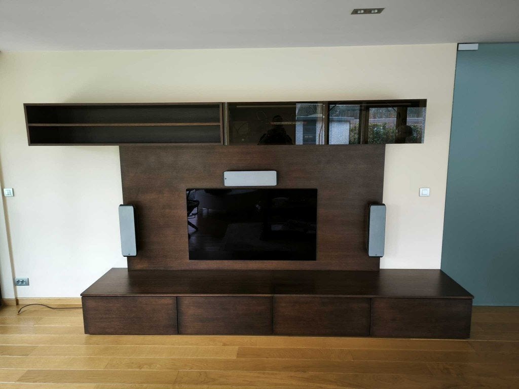 Grand meuble TV de haute qualité, Neuf, 200 cm ou plus, Tijdloos, 50 à 75 cm