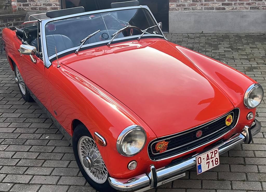MG midget 1500 CC, Zwart, Cabriolet, Leder, Handgeschakeld