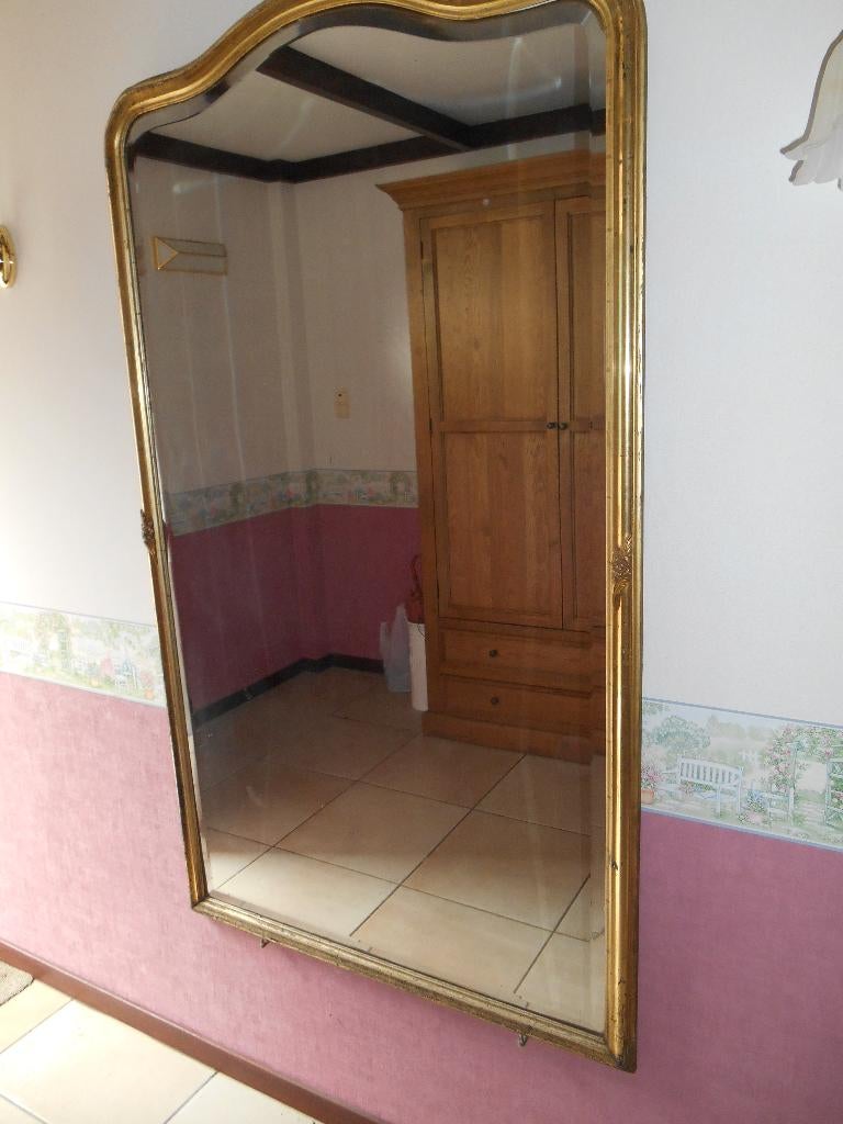 Grand miroir suspendu ancien, Enlèvement, Rectangulaire, 50 à 100 cm, 150 à 200 cm