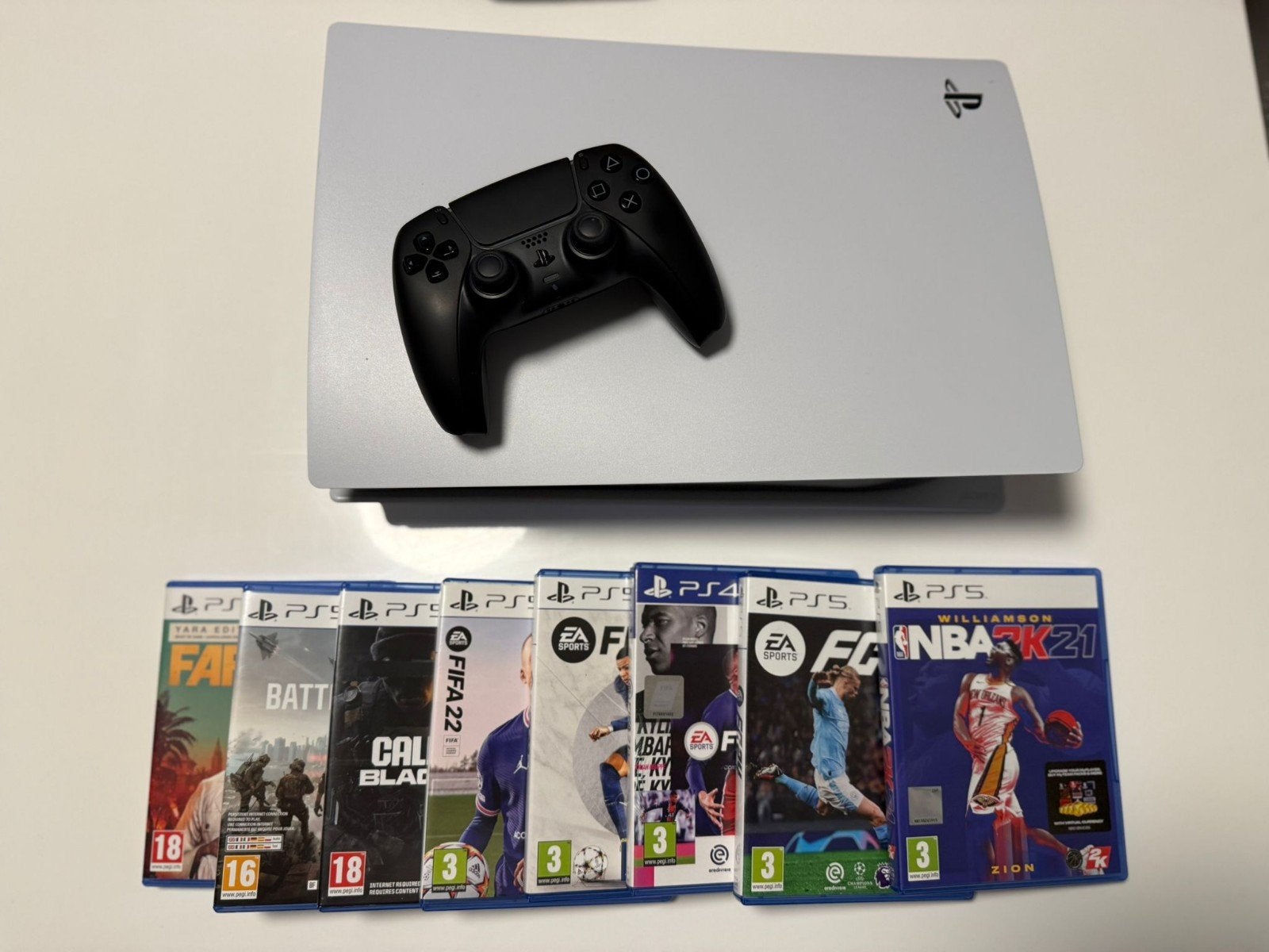 Playstation 5 disc edition+controller+8 spellen, Enlèvement, Playstation 5