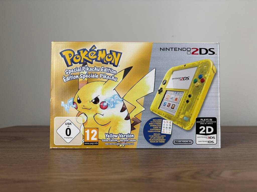 Nintendo 2DS Pikachu Yellow Pokémon Version, Enlèvement, Comme neuf, Jaune, 2DS