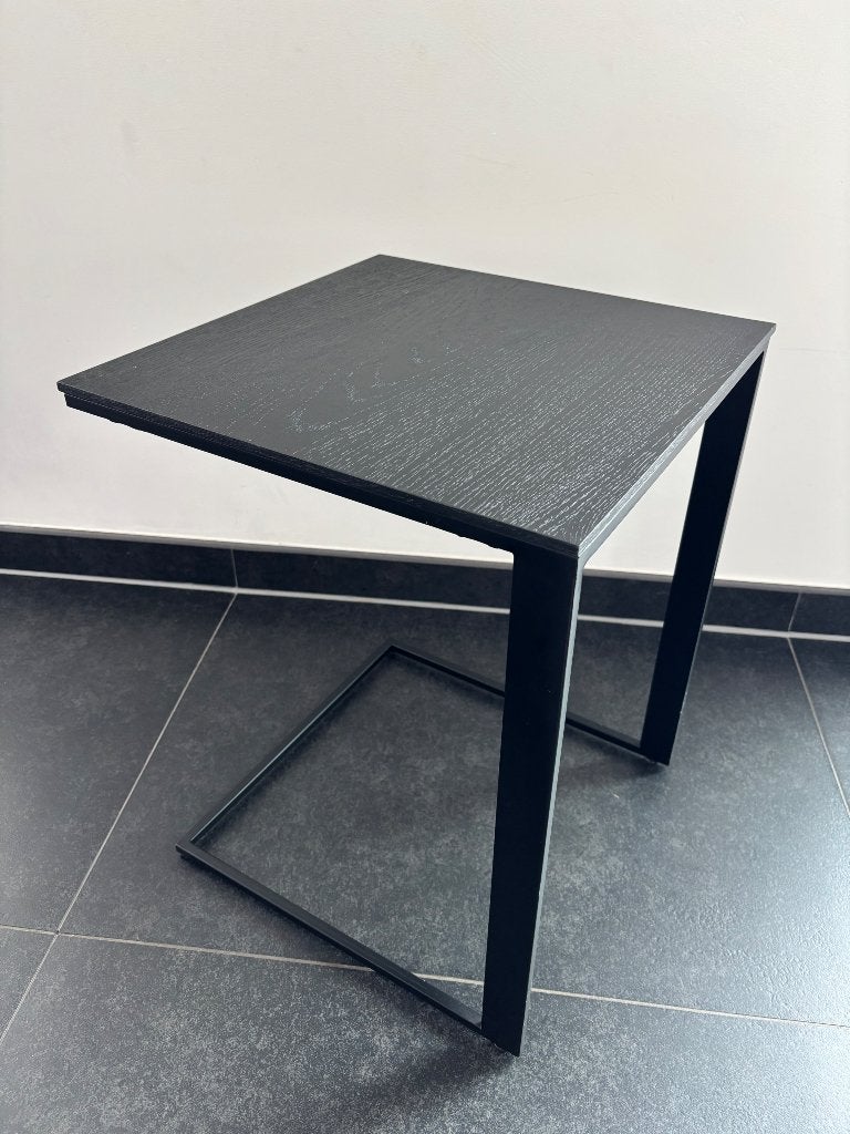 Bijzettafel zwart eik, Huis en Inrichting, Minder dan 55 cm, Gebruikt, Vierkant, Modern