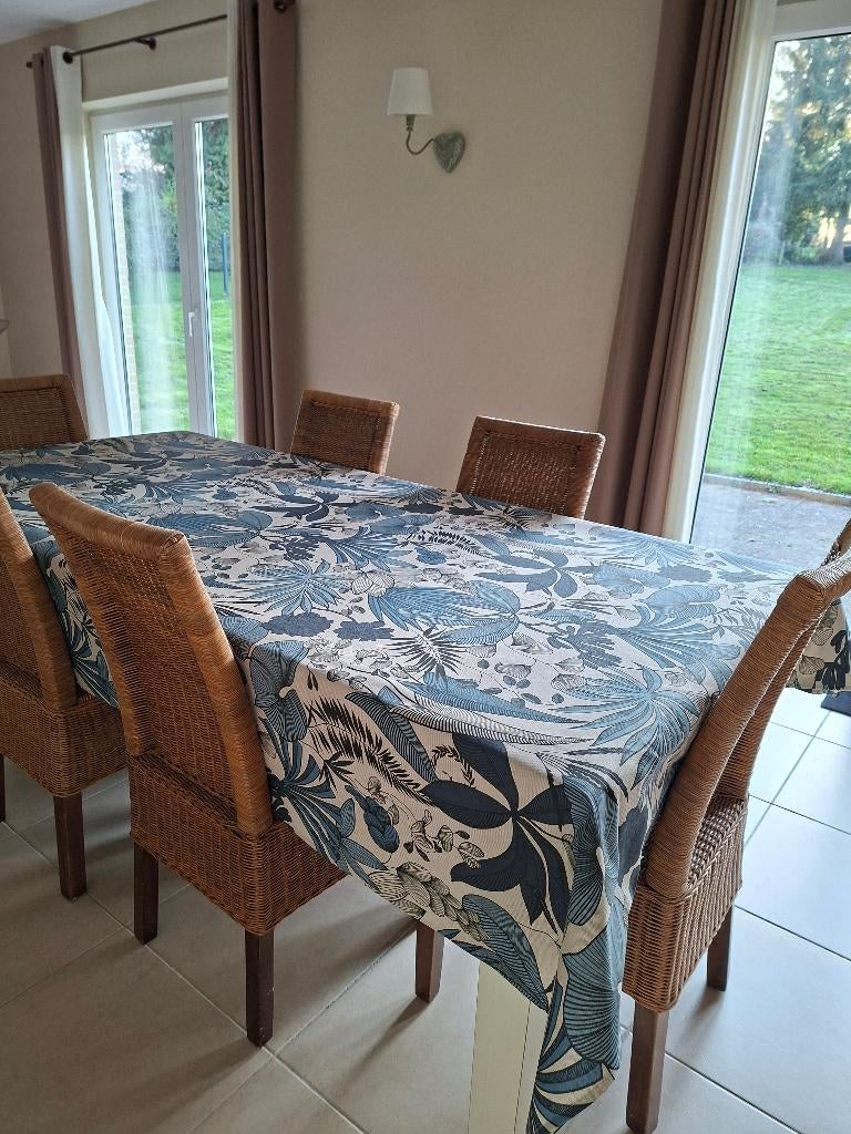 Table et 6 chaises, Maison & Meubles, 150 à 200 cm, Enlèvement, Utilisé, Rectangulaire