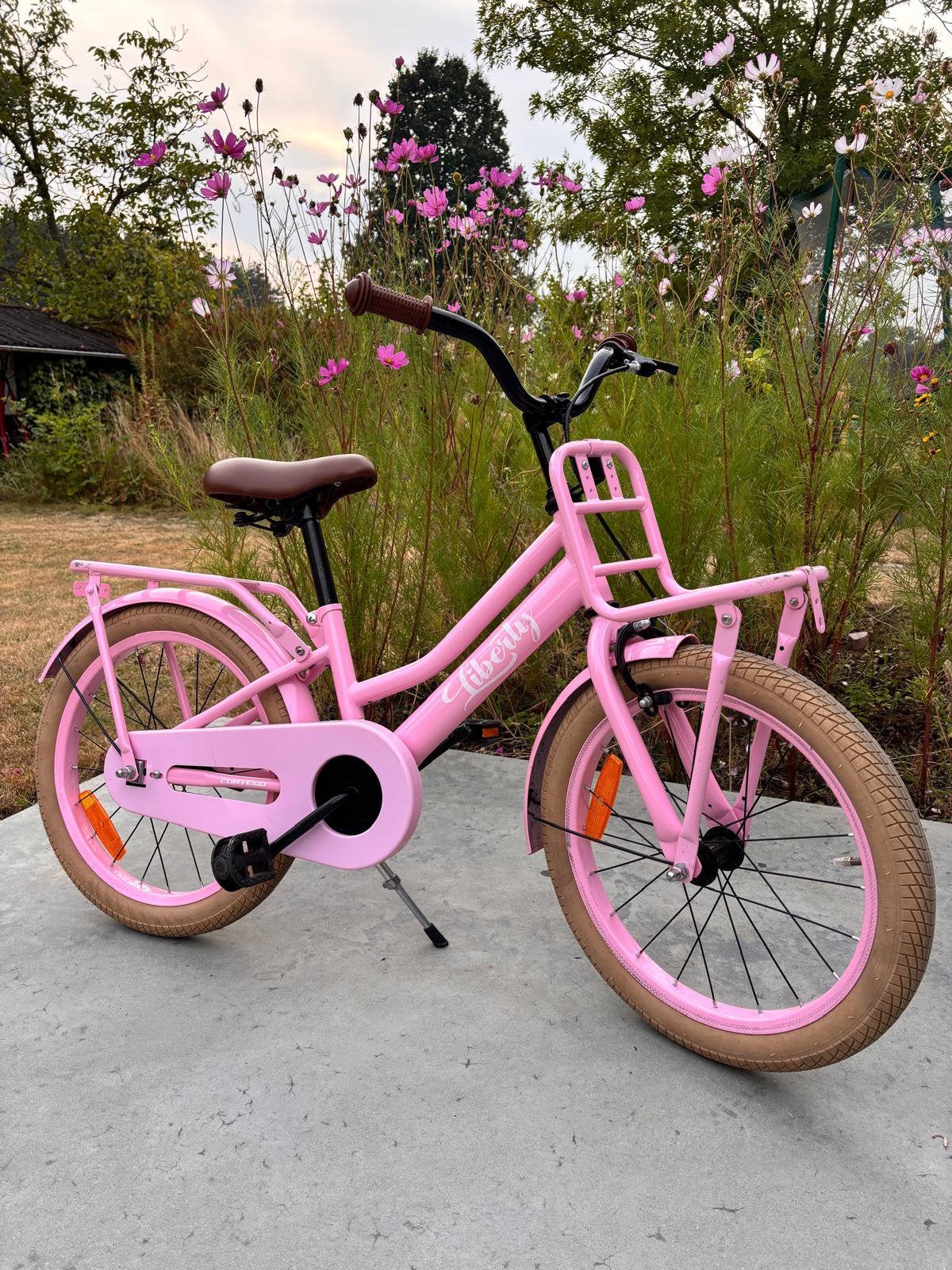 Liberty meisjesfiets Roze 20 inch, Fietsen en Brommers, Ophalen, Terugtraprem, Gebruikt, Liberty