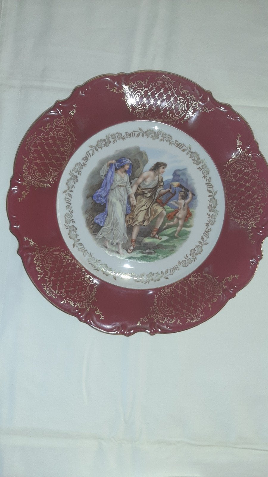 Très belle grande assiette décorative, Enlèvement