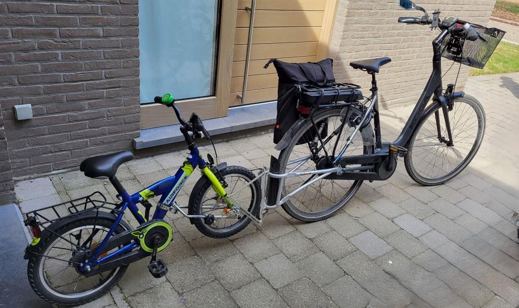 FollowMe tandem + extra's voor 2de fiets, Fietsen en Brommers, Ophalen, Zo goed als nieuw, Aanhangfiets, FollowMe