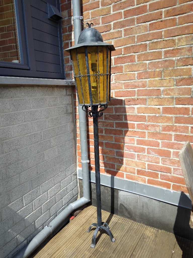Très ancienne 1959' ancien lampadaire, Enlèvement, Utilisé, Fer, Lampadaire