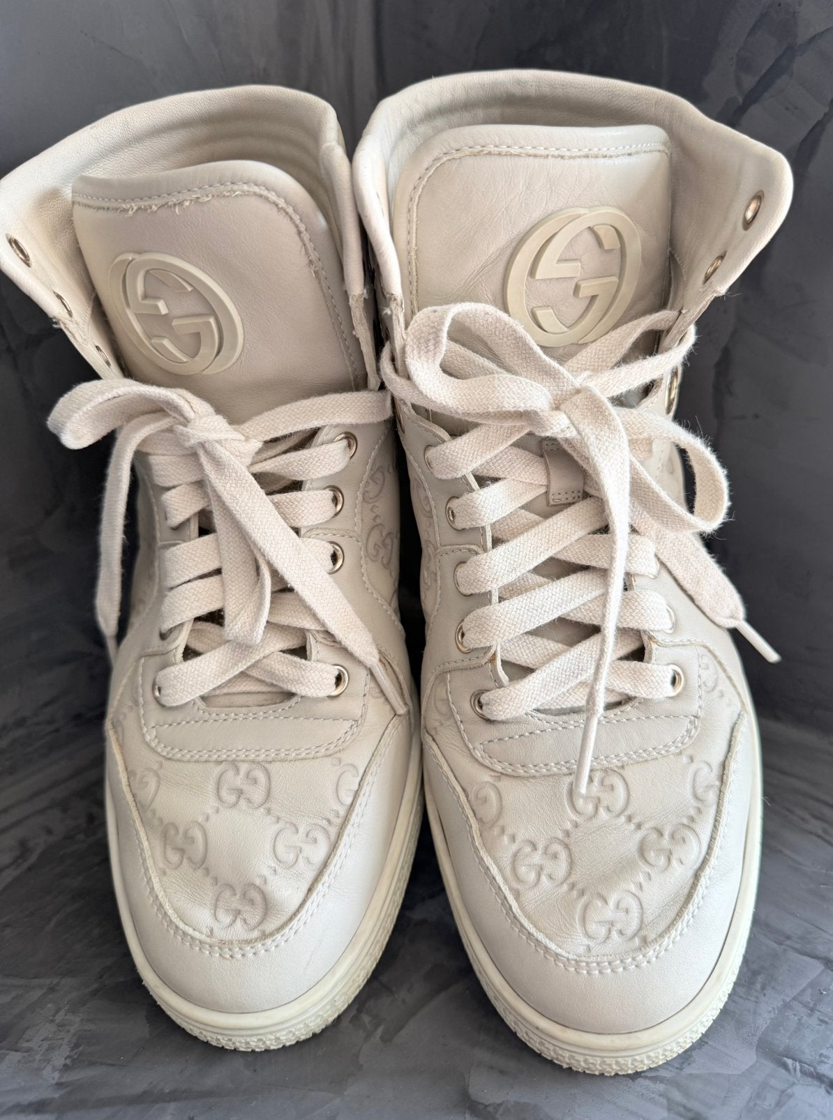 GUCCI HI-TOP GG SNEAKERS MAAT 39 AUTHENTIEK💖💖💖, Beige, Sneakers et Baskets, Comme neuf, Envoi
