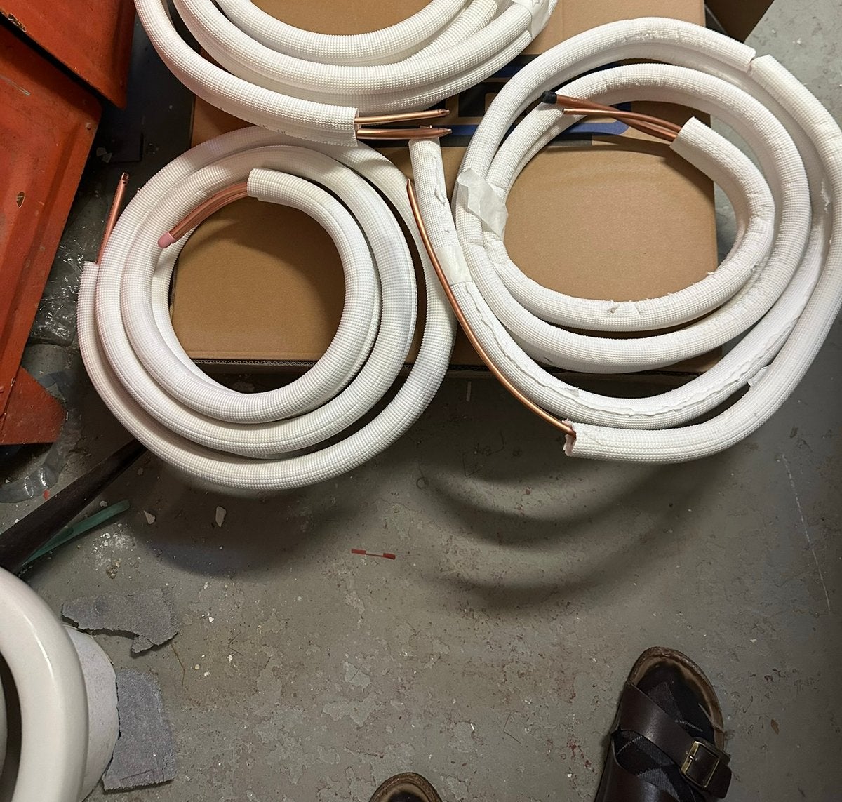 Airco buizen 1/4 - 3/8 2x 2,5M, Ophalen, Zo goed als nieuw