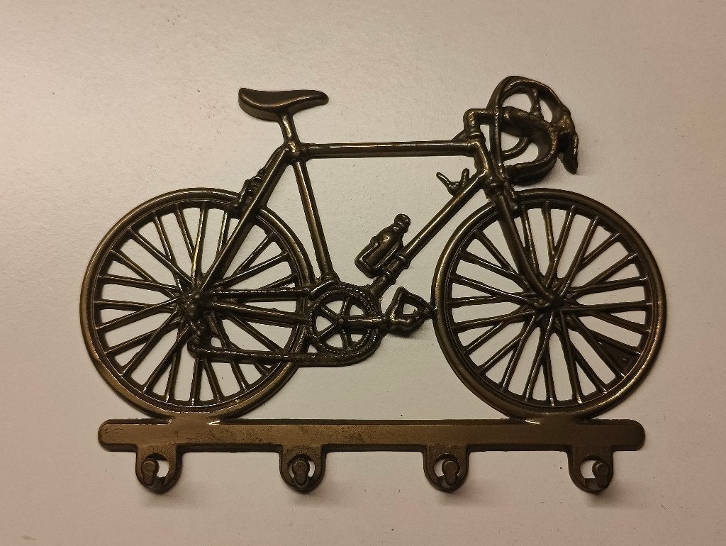Vintage kapstok in koper in de vorm van een koersfiets, Ophalen of Verzenden, Gebruikt